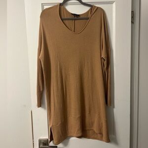 Sweater Dress with Cute Ribbed Detail